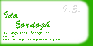 ida eordogh business card